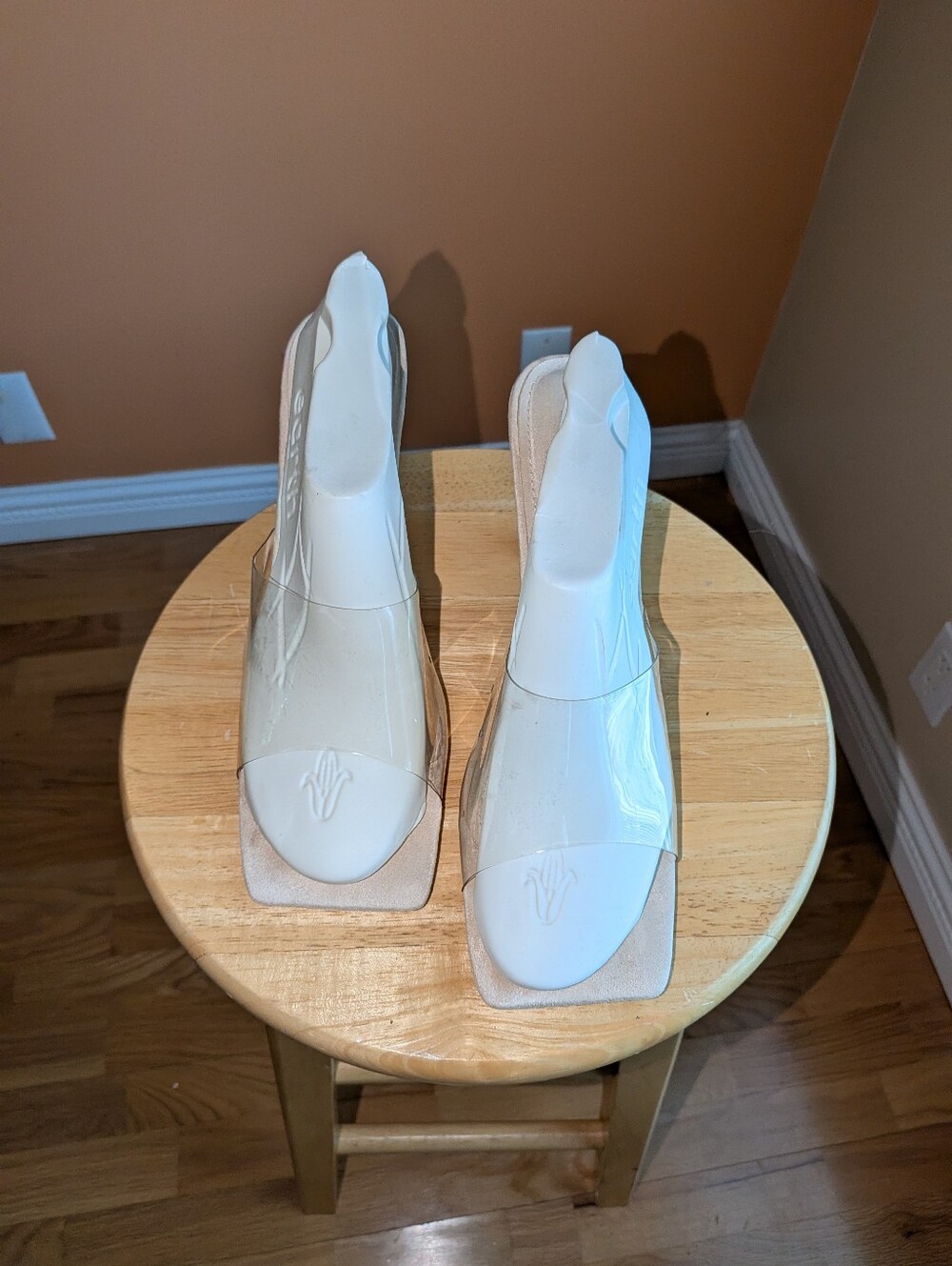 CAPE ROBBIN Veja Transparent Slide Sandals with Nude Footbed